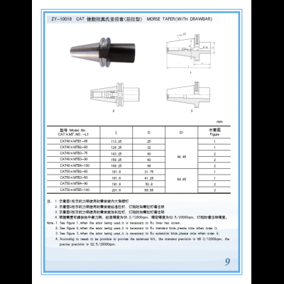CAT-MTB MORSE TAPER WITH DRAWBAR